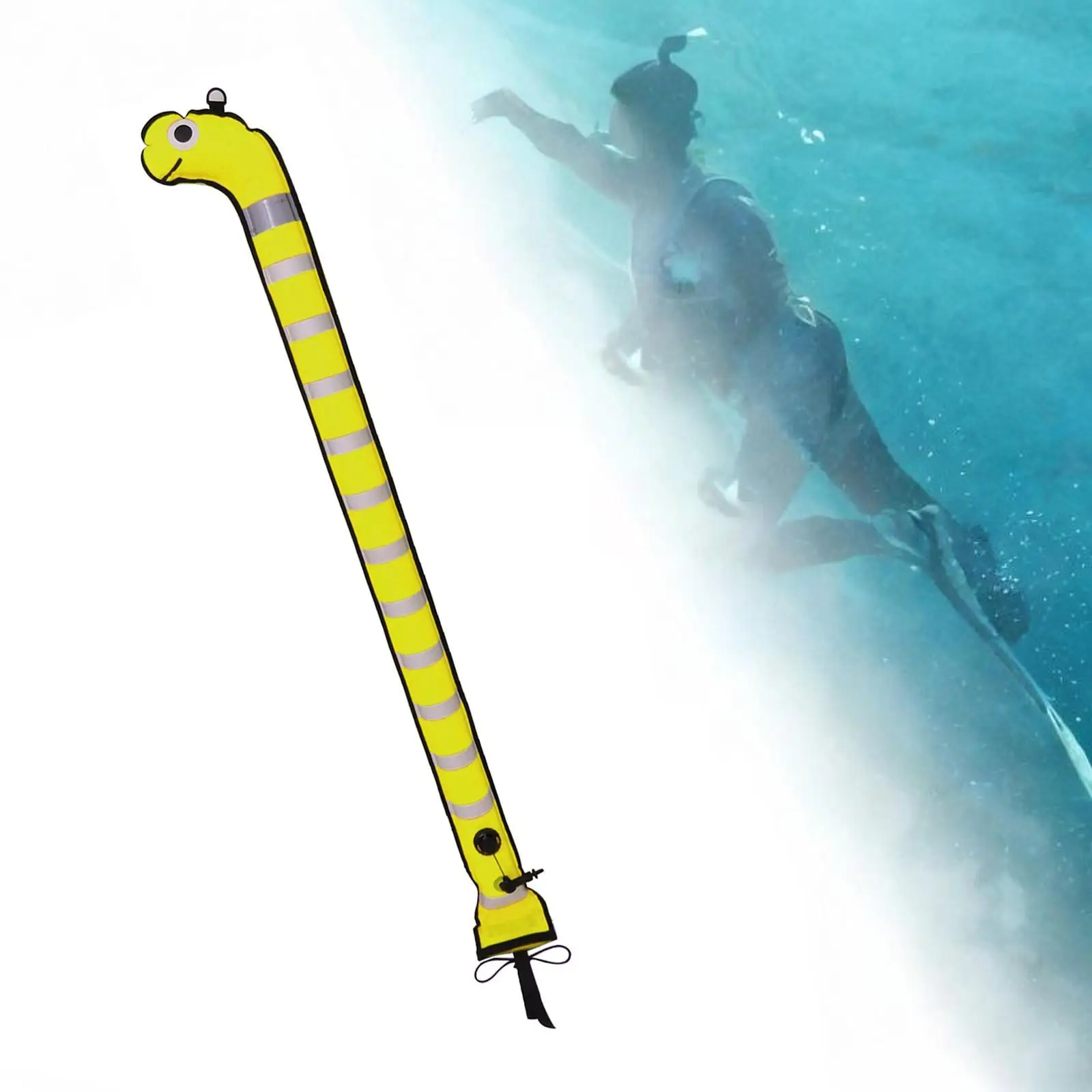 Surface Marker Buoy Snorkeling Marking Location of Divers High Visibility with Reflective Strip Scuba Surface Marker Signal Tube