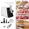2500W Stainless Steel Kitchen Meat Grinders Business Home Dumpling Stuffing Vegetable Crusher Meat Mincer Stuffing Machine 2