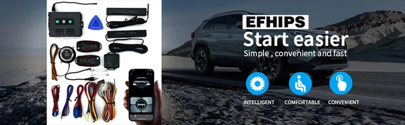 Schlüsselloses Autostart-System mit Zentralverriegelung, Komplettes Fernstart-/Stopp-Zubehörset für Fahrzeugbeladung und -start – Detail 1