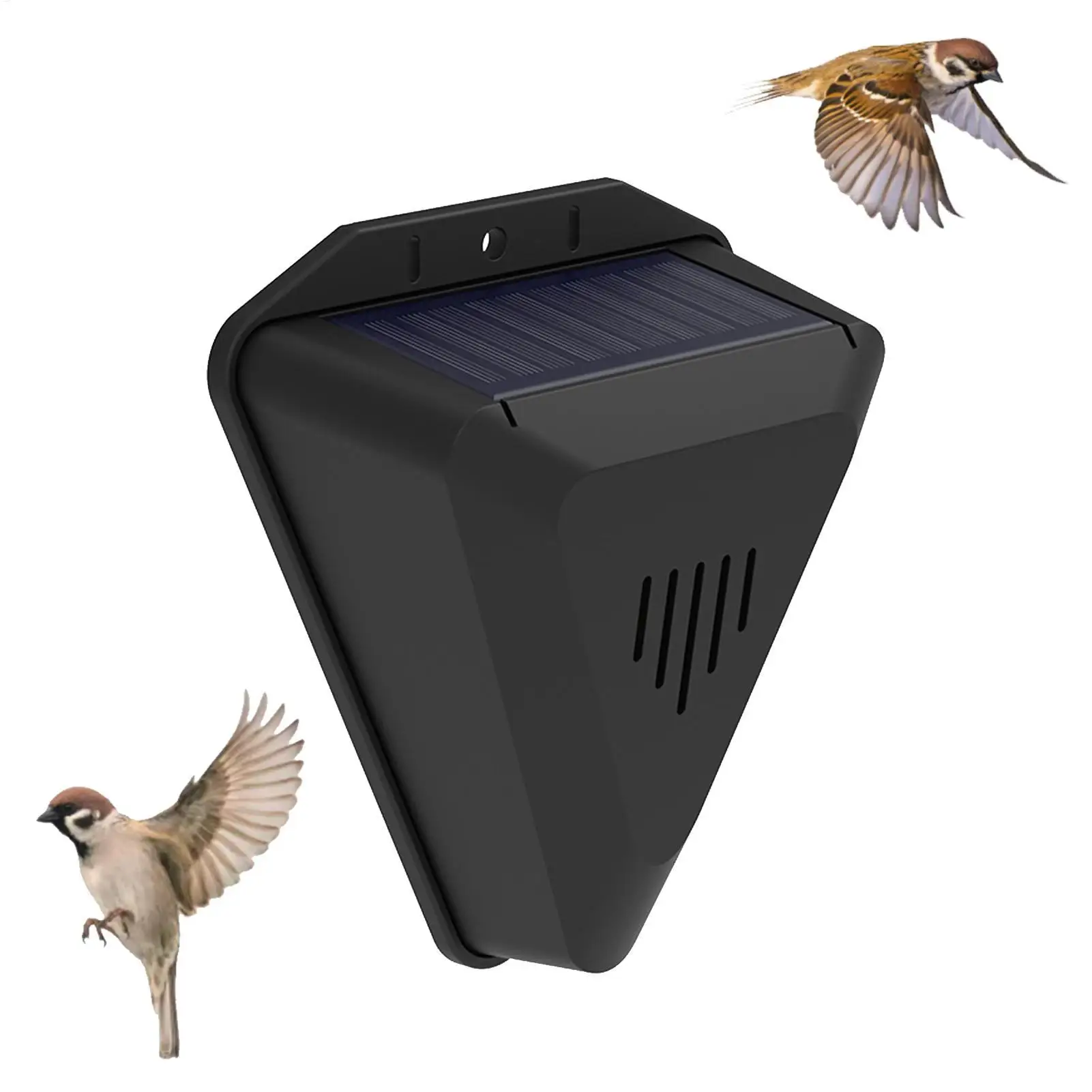 Solar Animal Repellents Repelling Solar Alarm Bird Repeller with 13 Modes of Sound Playback Bird Dog Repellents Outdoor Garden