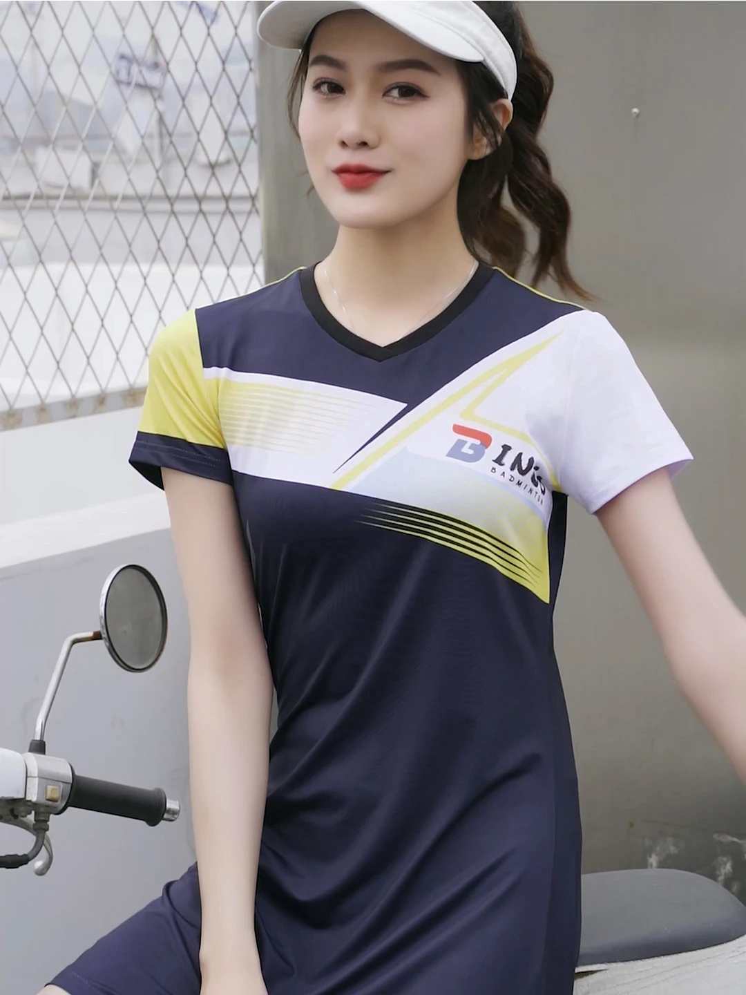 New Fashion Tennis Dress for Women Short Sleeve Outdoor Badminton Golf Clothes Quick Dry Breathable Gym Female Sportswear