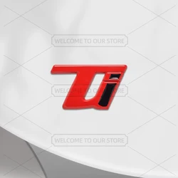 Premium 3D Metal Car Body Emblem Badge Decals - Sleek Auto Tail Sticker (TI Emblem)