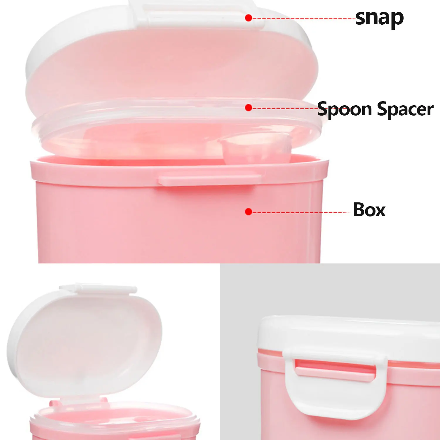 Double-layer Moisture-proof Baby Milk Powder Storage Box With Spoon