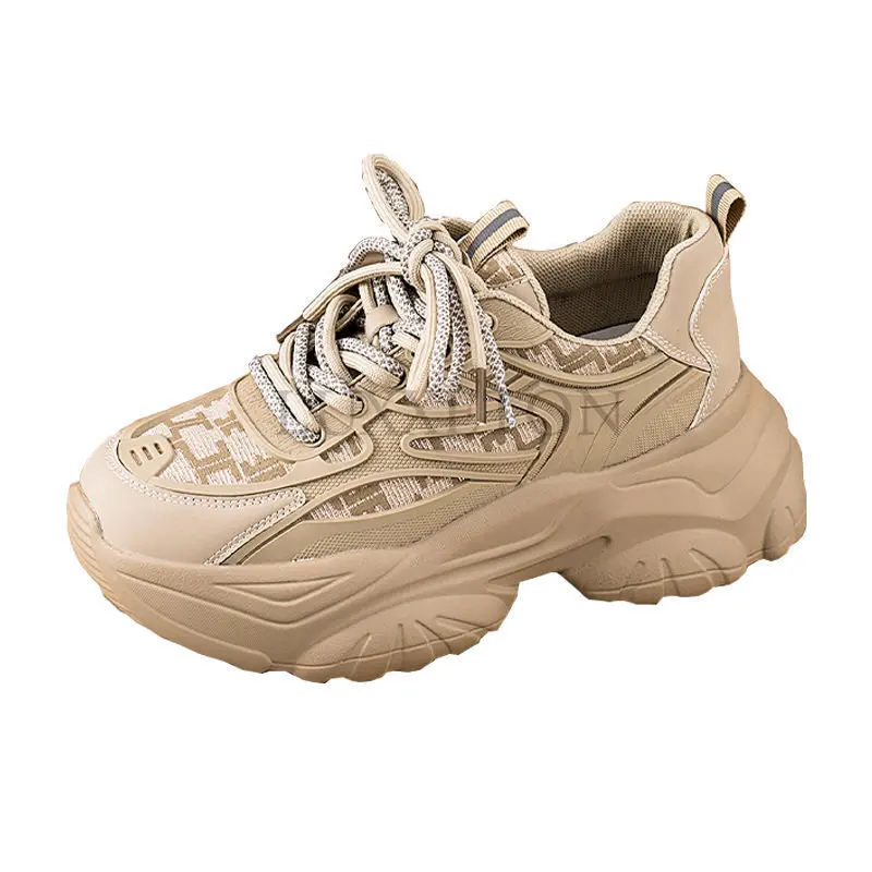 

Женские кроссовки, повседневная спортивная обувь, беговые кроссовки для 2023, однотонные спортивные кроссовки на толстой подошве, женские кроссовки