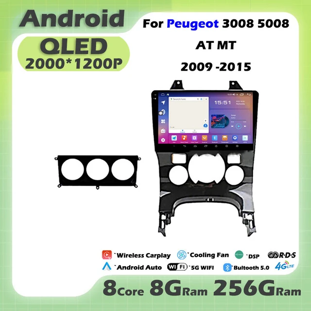 9inch Touchscreen Android System Autoradio Car Radio for Peugeot 3008 2din  Multimedia Video Player Navigation GPS Carplay BT FM - AliExpress