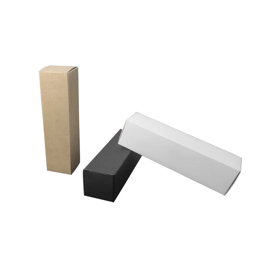 

50 шт., тонкие картонные коробки из крафт-бумаги, 4,2x4,2x14,2 см