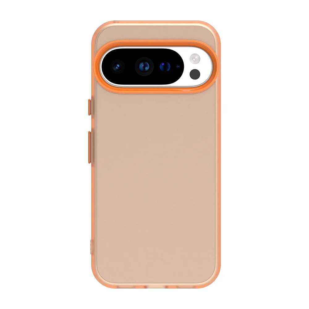 Frosted Fashion Candy Color Soft Bumper Phone Case with Protective Frame and Independent Button Cover