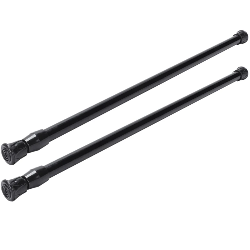 

2X Spring Extendable Loaded Curtain Rail Pole Telescopic Bath Window Tension Rod,40-70Cm