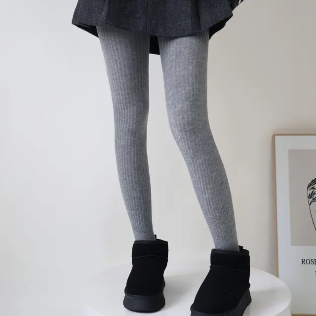 Winter Simple Vertical Stripes Fleece Thickened Warm Pantyhose, Fashionable - Picture 15 of 20