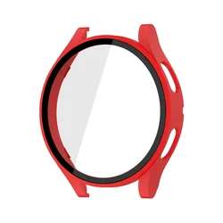 Premium Glass Matte Protective Watch Cover - All-Around Coverage for Samsung Galaxy Watches (Red)
