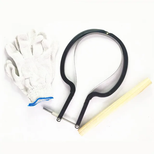 Malathorne Table Tennis Rubber Cutter Frame Knife Set for Cutting Rubber Sheet, Rolling Stick and Gloves Included