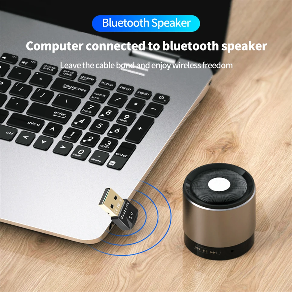 USB Bluetooth 5.0 Adapter Receiver Wireless Transmitter Dongle