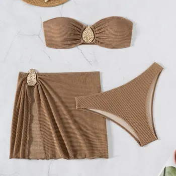Bikini sexy a fascia da donna 3 pezzi 1
