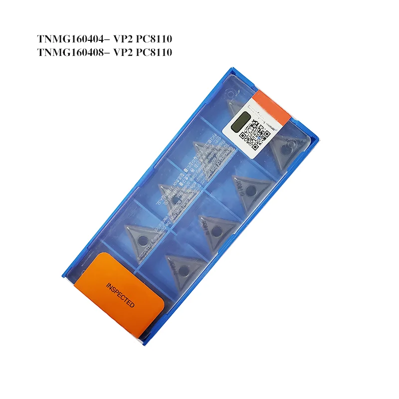 

10pcs TNMG160404 TNMG160408 VP2 VP3 PC8110 Carbide Inserts Original CNC Lathe Metal Cutter Turning Tool for Stainless Steel