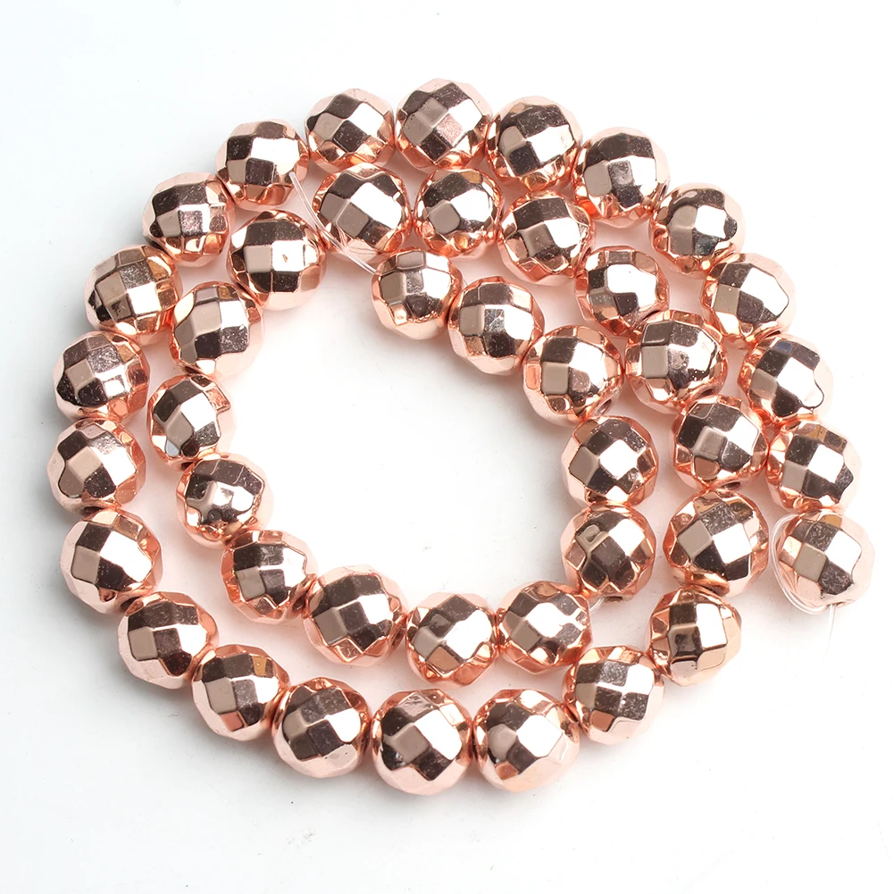 Elegant Silver-Gold Hematite Natural Stone Beads for DIY Jewelry and Accessories, 15'' Strand, 2-10mm