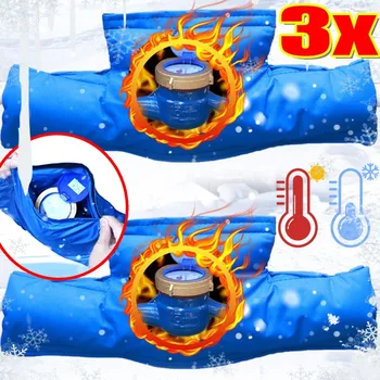 ปลอกหุ้มท่อน้ำกันน้ำ ผ้าอ็อกซ์ฟอร์ดหลายชั้น ป้องกันน้ำแข็งเกาะ ท่อน้ำเย็น ใช้ได้กับท่อทุกขนาด เหมาะสำหรับงานประปาภายนอกอาคาร 1