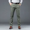KUBRO Winter Men Warm Trousers Big Size Classic Style Business Fashion Regular Thick Casual Pants Male Brand Khaki Navy Black 5