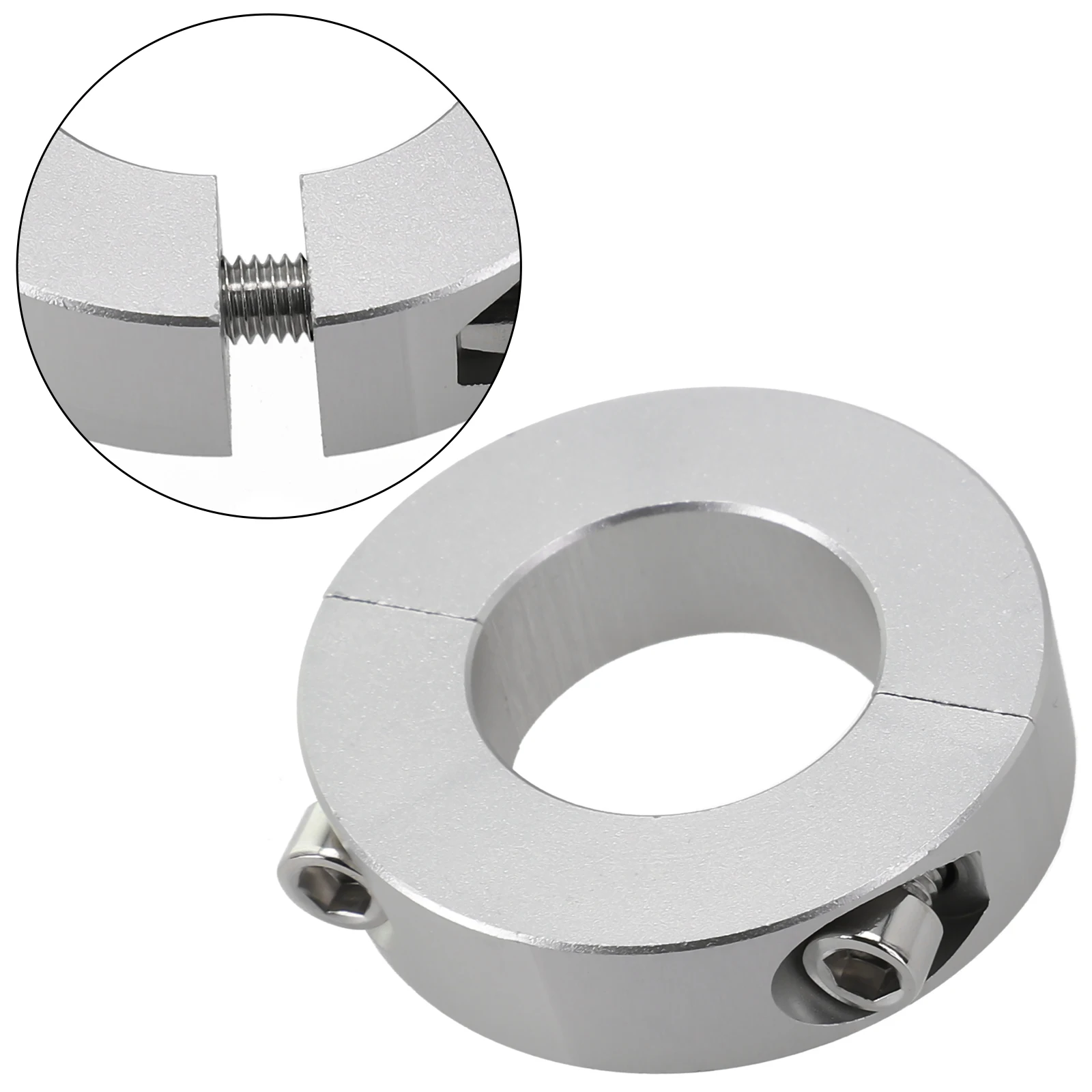 Clamp Collar  Double Split  13-30mm Inside  Diameter  Shaft Collar Clamp Type  Aluminum Alloy Fixed Rings Clamp Collar