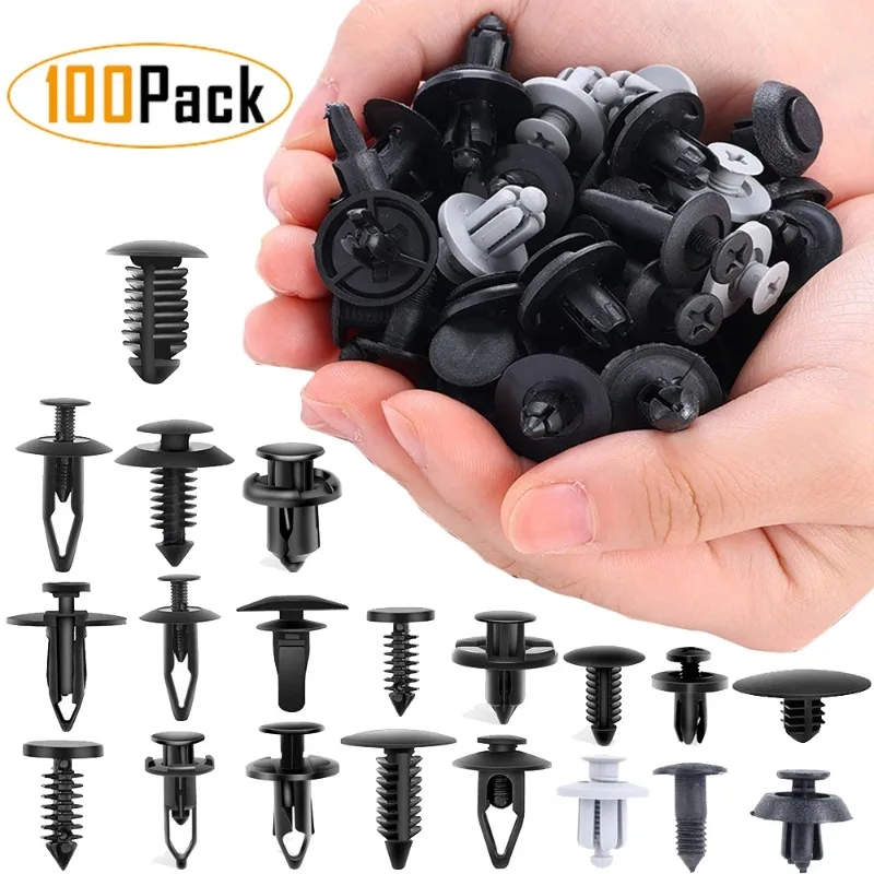 

Mixed Car Fastener Clips Rivet Pin Snap Nylon Door Panel Nail Retainer Bumper Plastic Screw Fastener Nails Kit