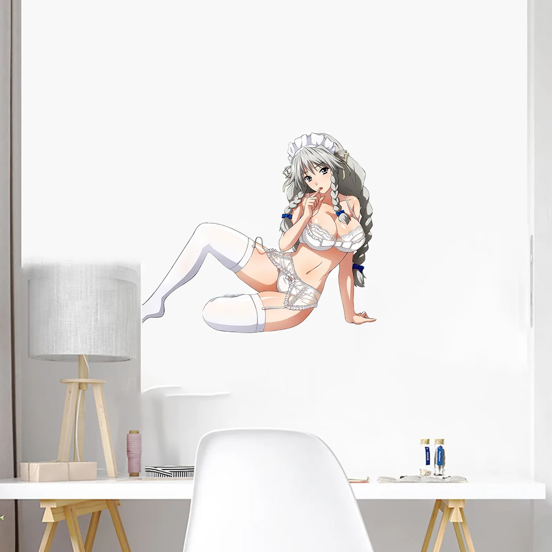 

Персонализированная аниме наклейка Three Ratels CDM398 для старшей школы D×D Grayfia для украшения дома, наклейки для ноутбука