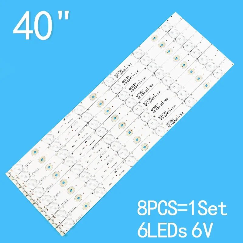 8PCS/lot For  TCL 40F2370-6EA LED40C720J 40L2450C 40L1550C LVF400SSDX E2 V2 4C-LB400T-YH1 4C-LB400T-YH3 led strip for 40l1550c 40l2450c 40ff9234 40fu3253 40fw3253 40fw3323 40fw3324 l40e3000f l40e3003f l40f3301b dp40d64 006 p2k1793b