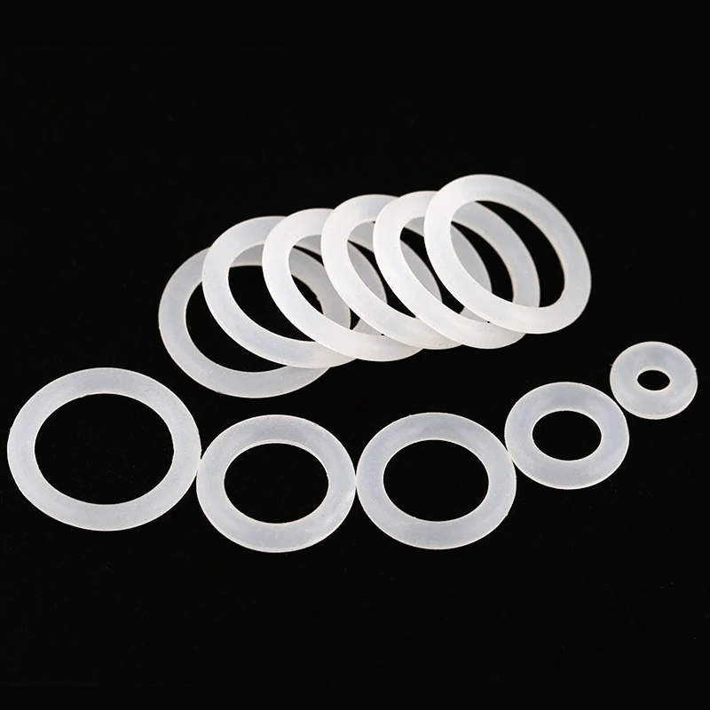 

CS 2mm Food Grade Silicone White O-Ring OD 5-90mm VMQ Sealing Ring Gasket ID 1-86mm Waterproof And Heat Resistant