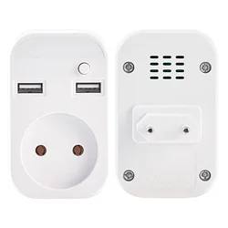 Universal USB Socket Adapter with Night Light and Switch - EU Standard Outlet - EU Plug EU Socket