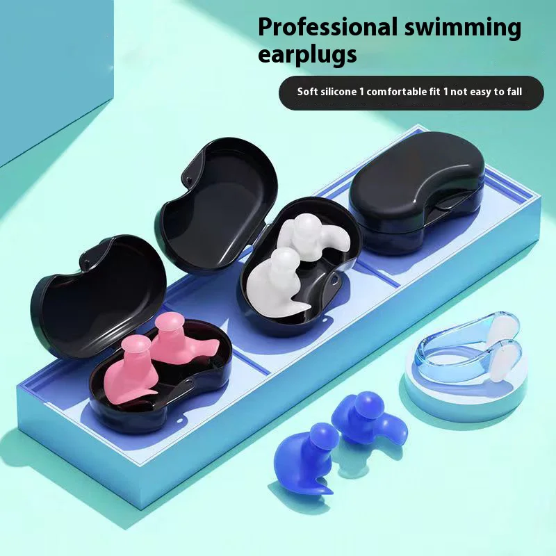 

Swimming Earplugs Waterproof Silicone Soft Nose Clip Swimming Training Adult/Youth Swimming Equipment Earplugs Nose Clip