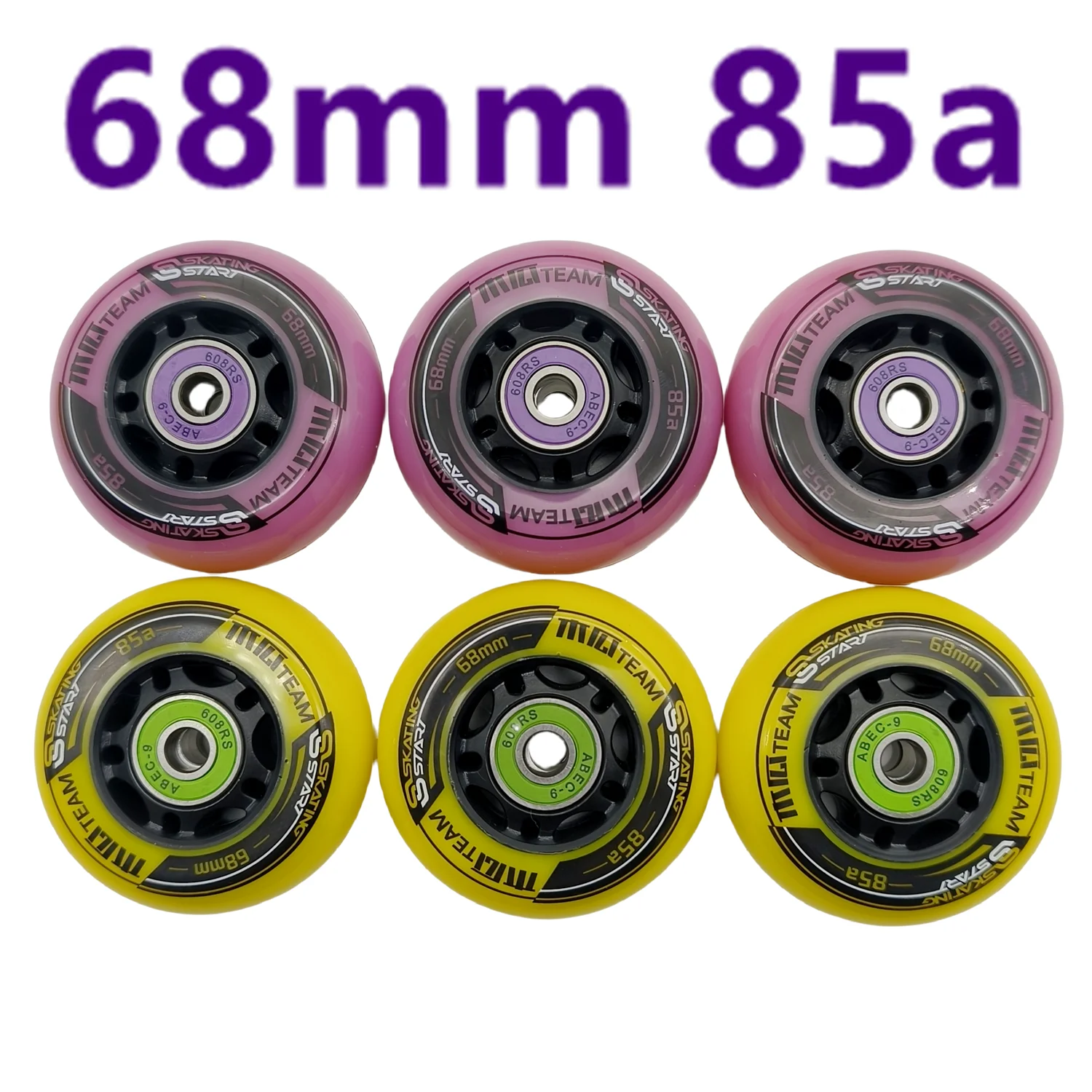 68mm Inline skate wheel thickness 24mm hardness 85a high rebound 8 wheels/lot roller skating wheels