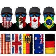 

National Flag Bandana Men Scarf Cycling Face Mask Seamless Neck Gaiter Headband Balaclava Tube Face Shield Neckerchief Headwear