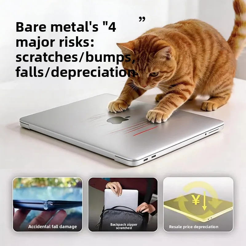 Crystal Clear Anti-Scratch and Drop-Resistant Laptop Case with Heat Dissipation Protection