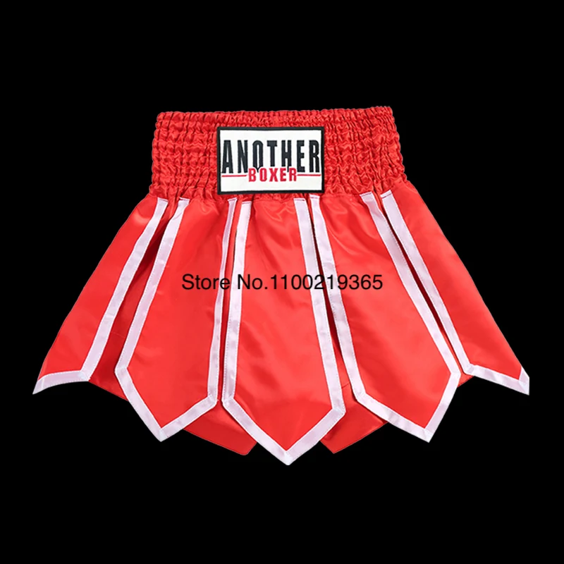 Muay Thai Shorts Lotus Ribbons Boxing Shorts Men Womens Child Kickboxing Pants Kids Adult MMA Martial Arts Grappling Fight Wear