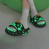 Christmas Hat Night Light Shark Slippers Women Luminous Sandal Couple Home Non-slip Creative Slides Men Outside Flip Flops 1