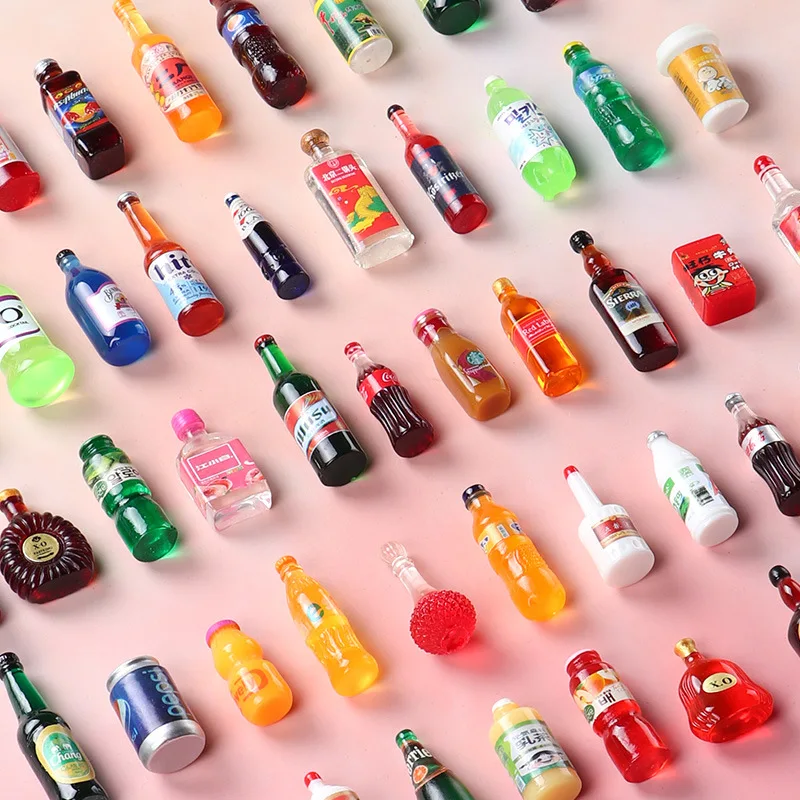 Cute New1:12 Miniature Dollhouse Supermarket Food Snacks Mini Cake Wine Drink for Blyth Barbies BJD Doll Kitchen Accessories 2