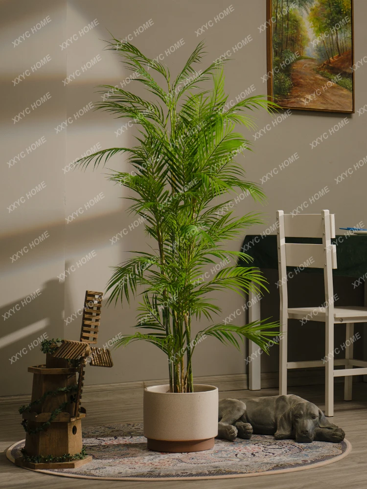 

Fernleaf Hedge Bamboo Palm Tree Fake Trees Living Room Interior Green Plant Plant Bonsai Decoration Landscaping Decoration
