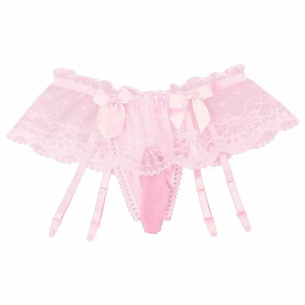 Mutandine intimo bianco 100% nuovo di zecca con slip neri giarrettiera Lingerie di pizzo rosso vedere perizoma slip traspiranti