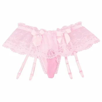 Mutandine intimo bianco 100% nuovo di zecca con slip neri giarrettiera Lingerie di pizzo rosso vedere perizoma slip traspiranti