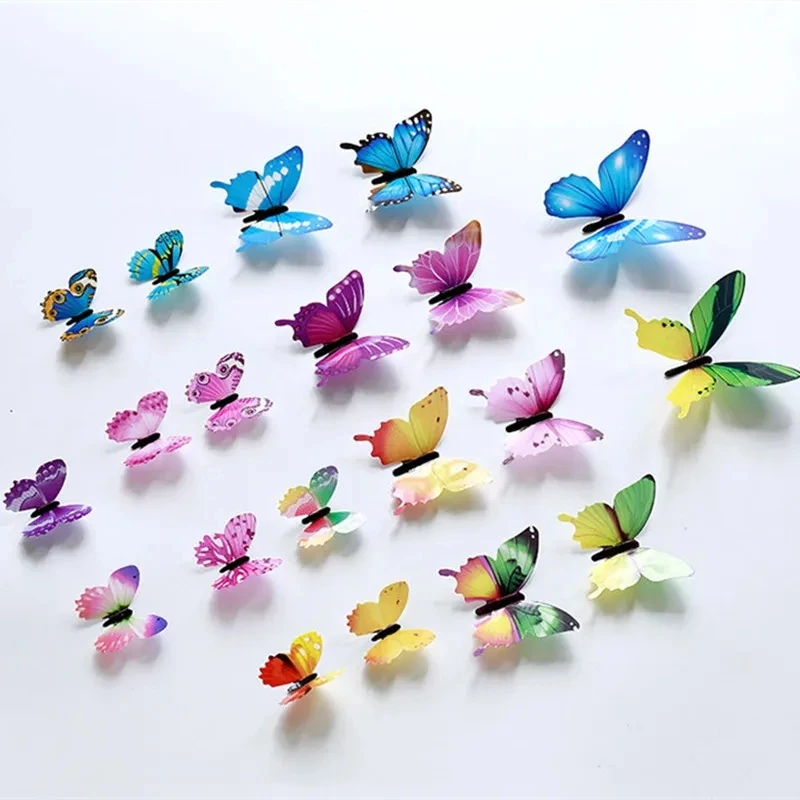 Luminous Wall Stickers 3D Wall Stickers 12/36pcs Luminous Butterfly 3D Wall Sticker Bedroom Living Room Window Ceiling Decor Wall Decals Home DIY Glow In Dark Wallpaper