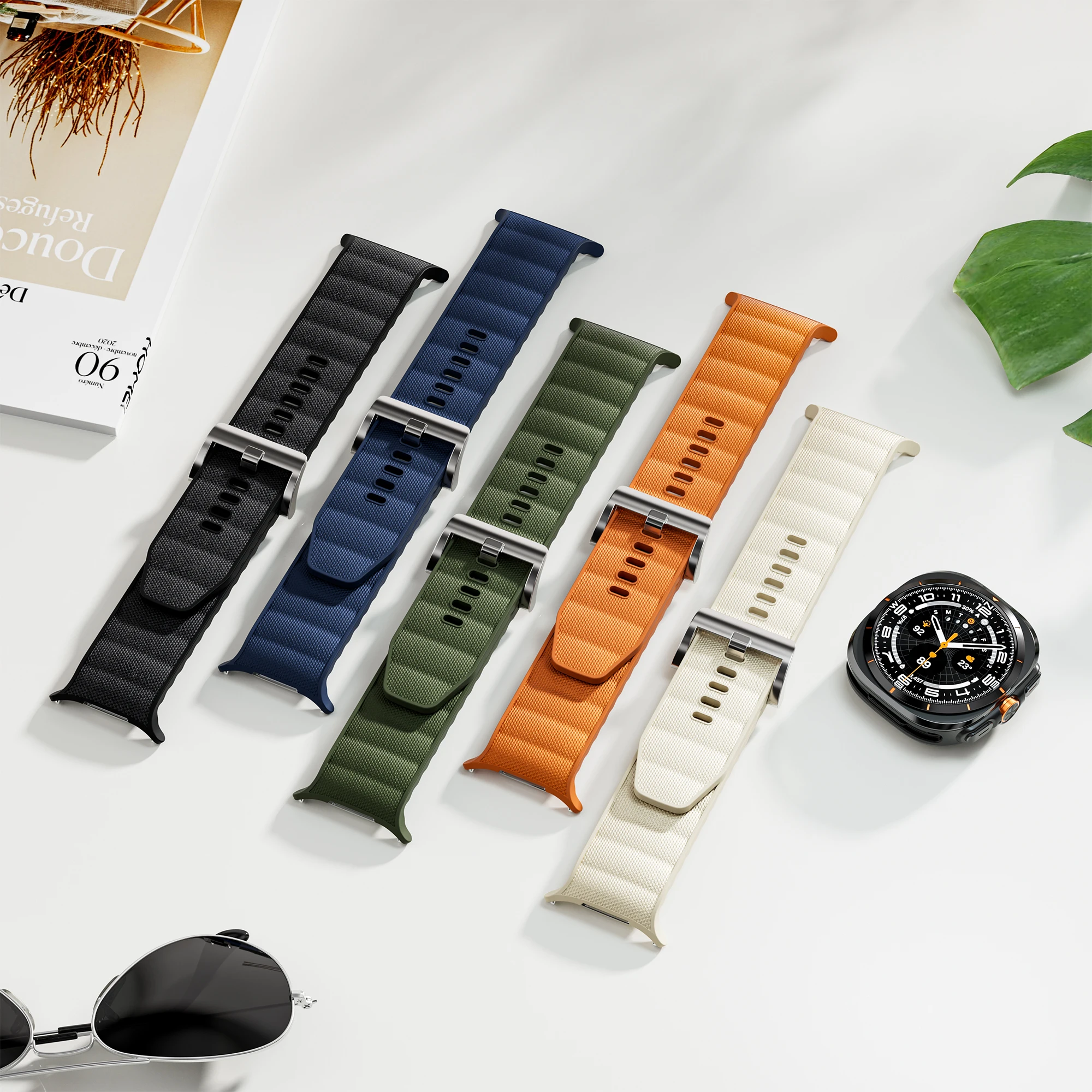 Premium Silicone and Nylon Watch Band - Functional Strap