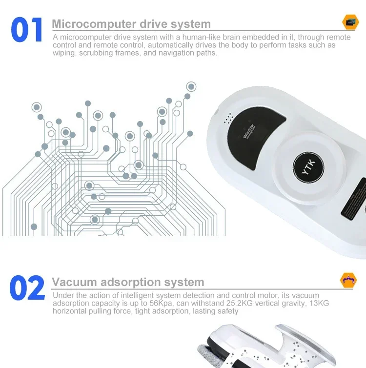 Automatic Window Cleaner Robot Vacuum Cleaning Remote Control For Home Cleaning Anti-Fall Electric Windows Washer Glass Cleaner 5