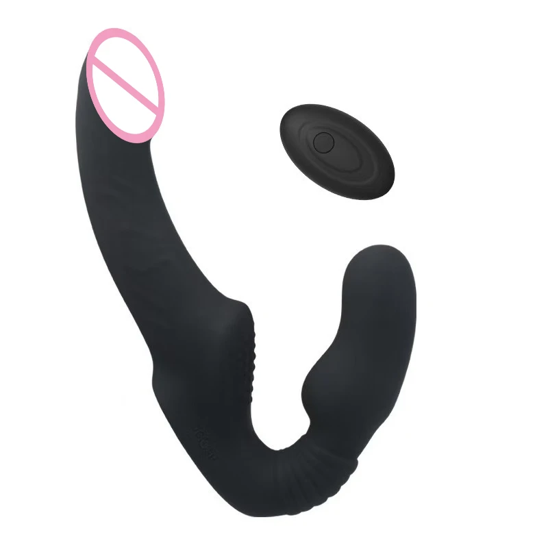 Strapless strap-on dildo vibrator met afstandsbediening dames_voghion.com