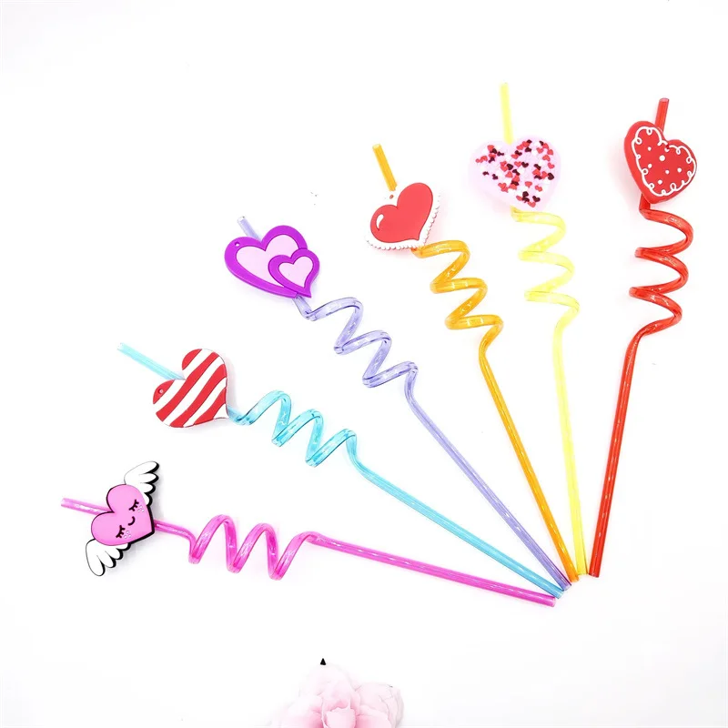 Reusable Unicorn Straws Birthday Unicorn Theme Plastic Drinking Straw For Kids Baby Shower Birthday Party Supplies