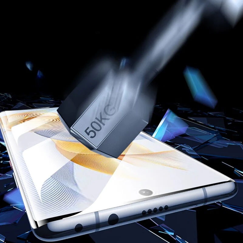 Vetro Temperato Curvo 3D Per Huawei Honor 90 Pro Protezione Schermo Per Honor90 90Pro Vetro Trasparente Anti Luce Blu Copertura Completa - Foto 8
