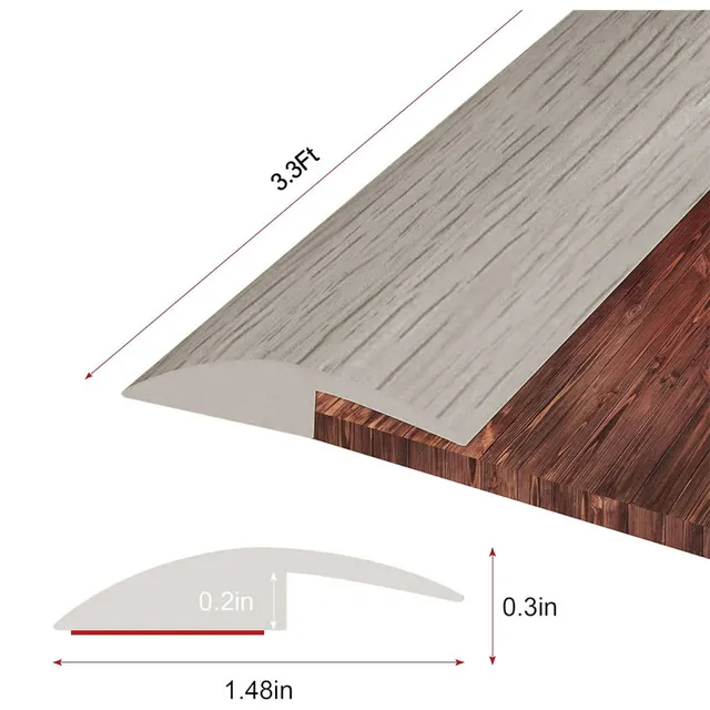 Floor Transition Strip SelfAdhesive Flat Laminate Floor Cover Strip Wide Transition Edge Strip Floor Height Border Strip 2