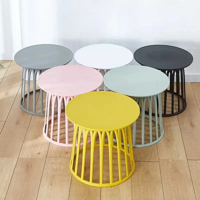 

Nordic Round Simple Modern Home Creative Living Room Small Apartment Plastic Side Table Balcony Small Coffee table 2024