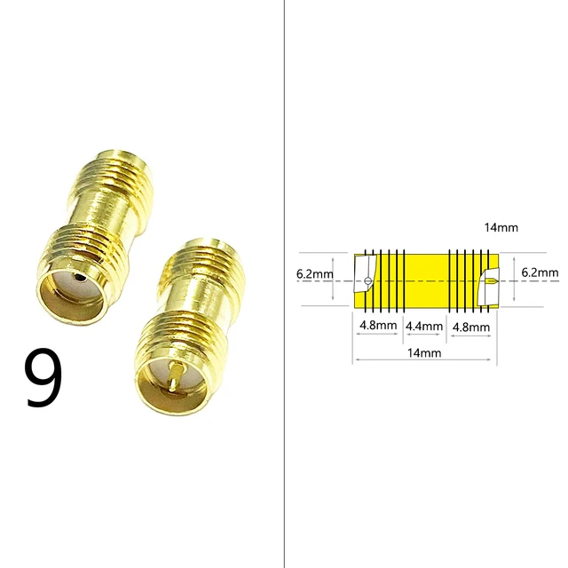 DexMRtiC SMA Male / Female RF Coax Adapter Connector Straight Right Angle T Type Splitter Goldplated NEW Wholesale Type9