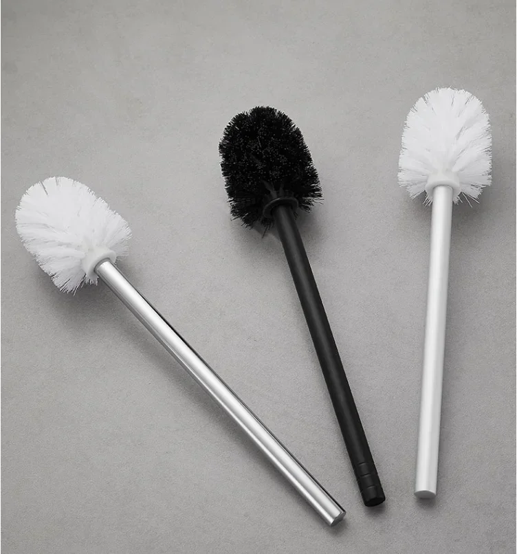Toilet Set Accessories Stainless Steel Handle Toilet Brush Cup Universal Replacement Brush Head Bathroom Cleaning Tool