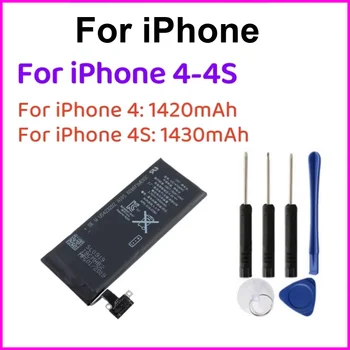 Batteria di ricambio ad alta capacità per iPhone 4 4S Batteria di ricambio per iPhone 4 iPhone 4s + Strumenti gratuiti