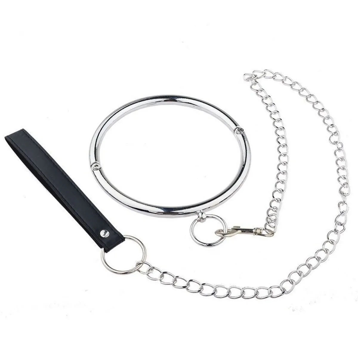 Traction Chain Metal Neck Collar BDSM Sexy Leash Ring Chain Slave Bondage Toys Role Play Erotic Sex Toys For Women Men