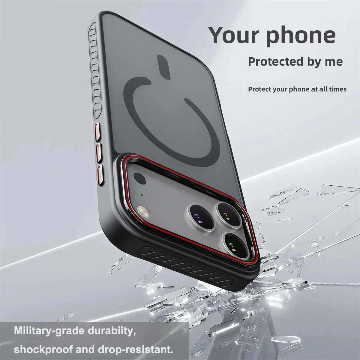 Luxury Matte Transparent Magnetic Phone Case with MagSafe Wireless Charging Compatibility